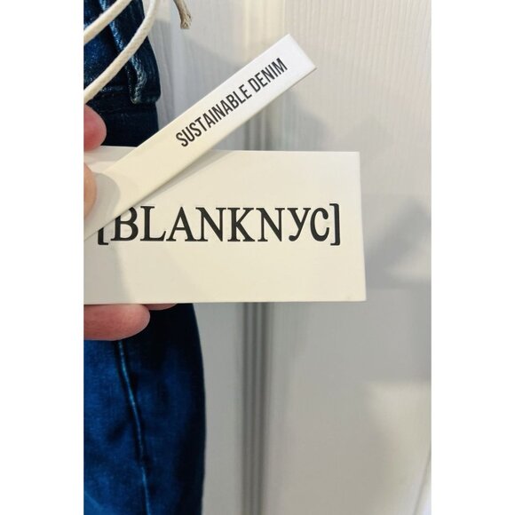 Blank NYC The Hoyt High Rise Mini Flare Jeans - Blue Plus Size 14W NWT - Picture 7 of 8